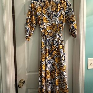 NWT Print Talbots Poplin Dress